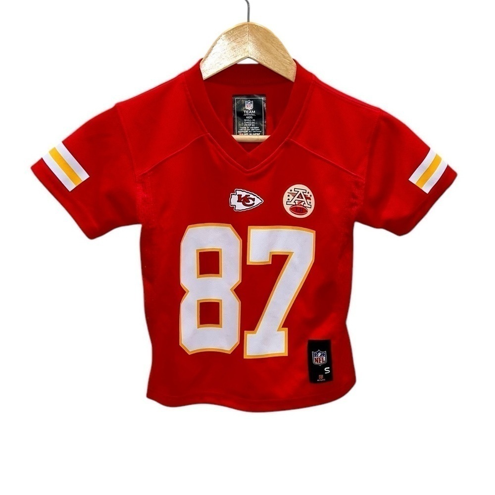 NWT Kids NFL TRAVIS KELCE #87 Kansas City Chiefs Replica Player Jersey Red - Picture 2 of 4